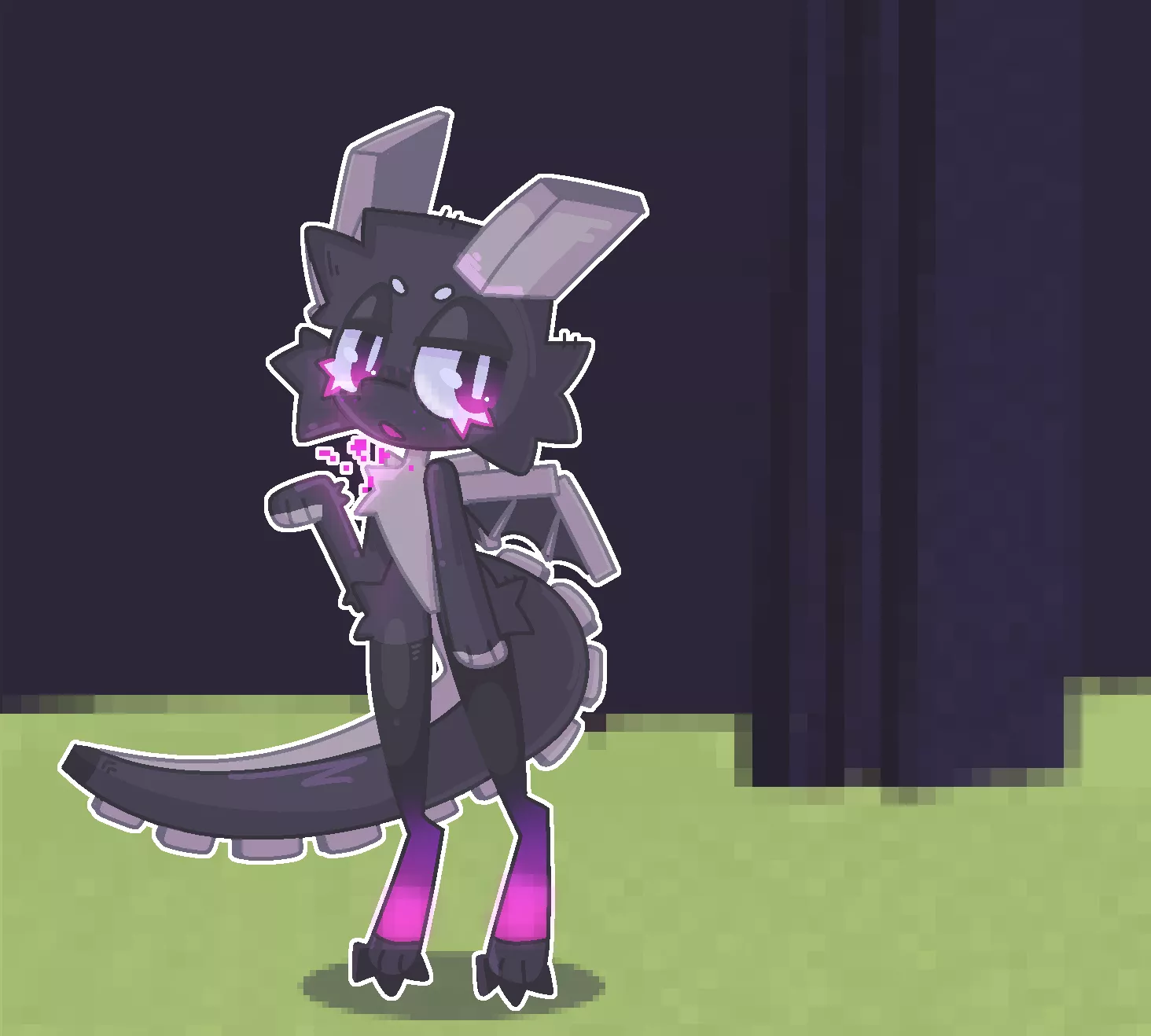 huh well this is a weird texture pack (art by me @fridgenstuffs on twitter)