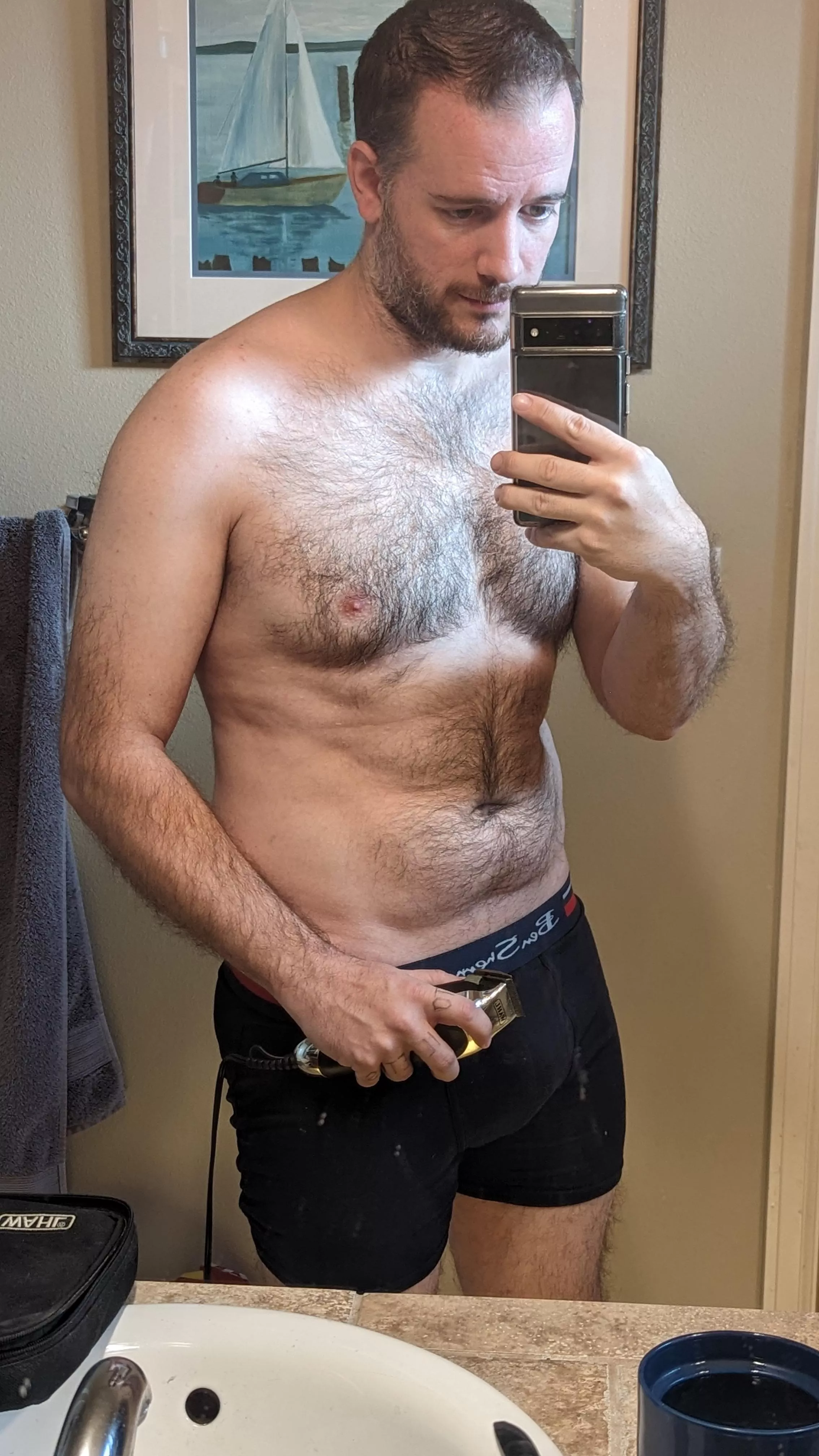 last-minute selfie before I trim all this hair down