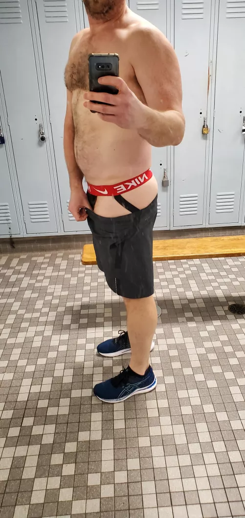 Locker room jock check