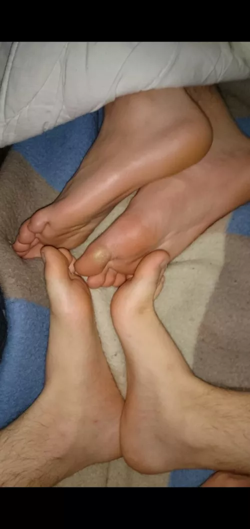 Male feet me and buddy