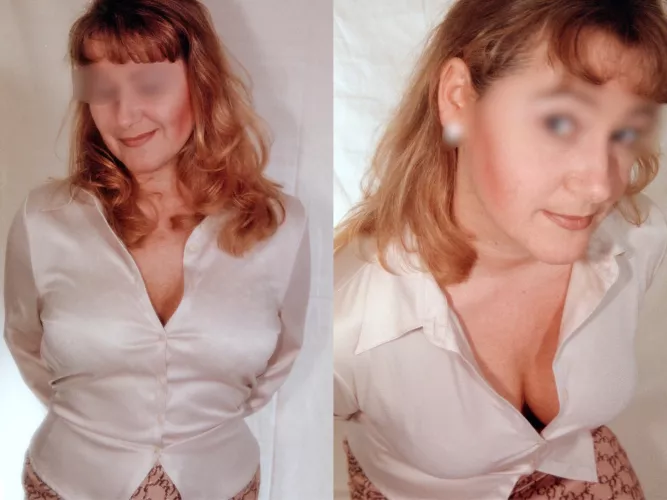 Sir, is this Satin Blouse to tight and the cleavage to deep for the meeting? Or do they like tits?