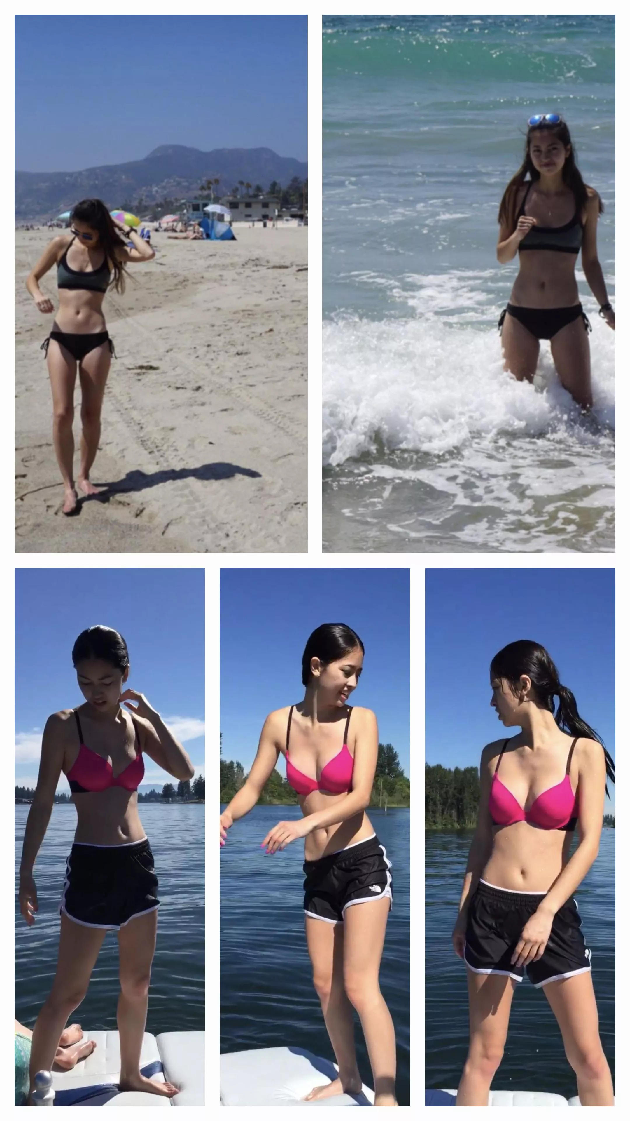 Skinny asian bikini babe