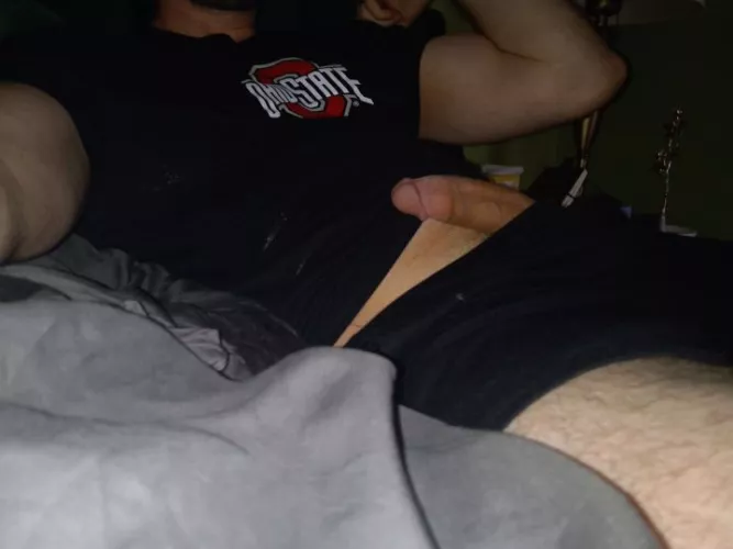 Snuggle up with me this Sunday morning. My huge cock and I will keep you warm.