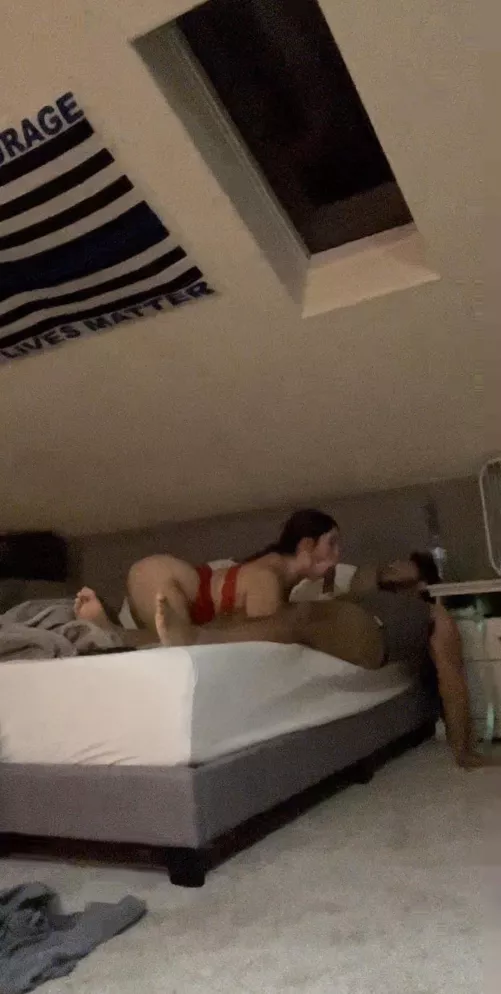 Started suckin the soul out my dick 😈 doin tribs