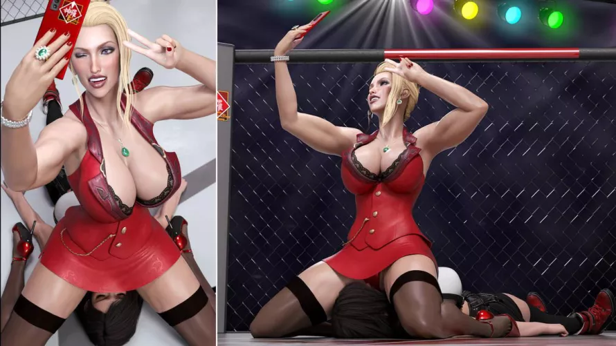 Tifa defeated and humiliated