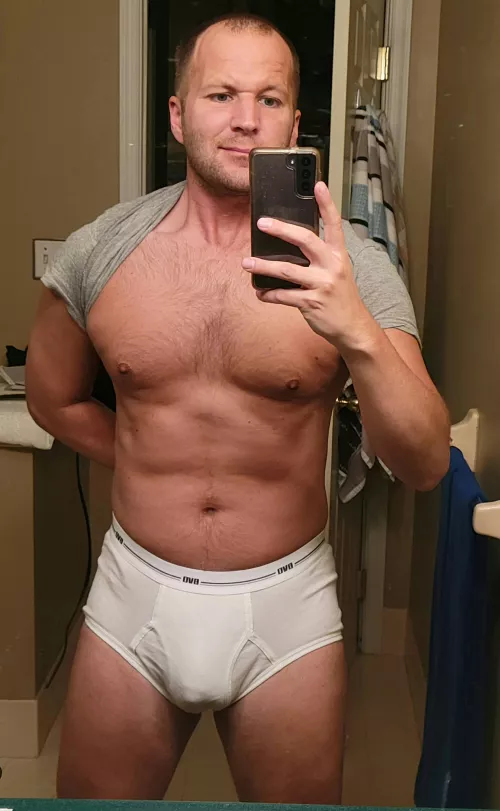 Who saw their friend's dad or relatives in BVD briefs or other white briefs? Ever try them on?[36]