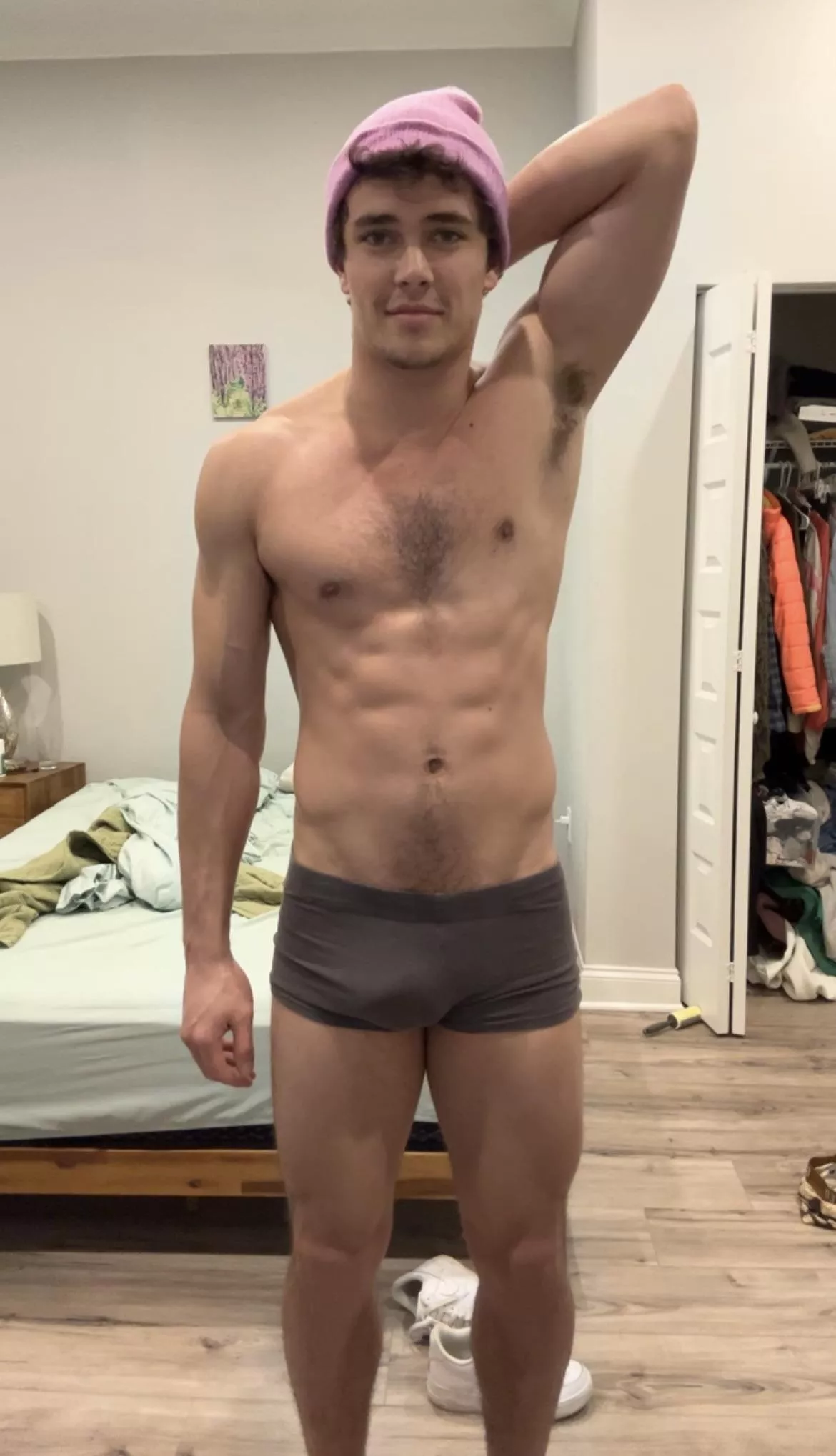 Are you licking my pit or the bulge in my pants