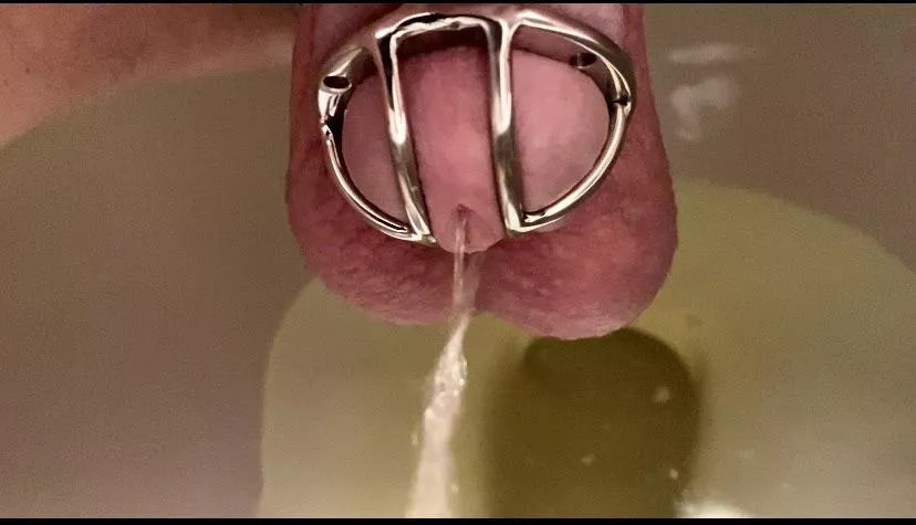 Being forced to sit like a true sissy