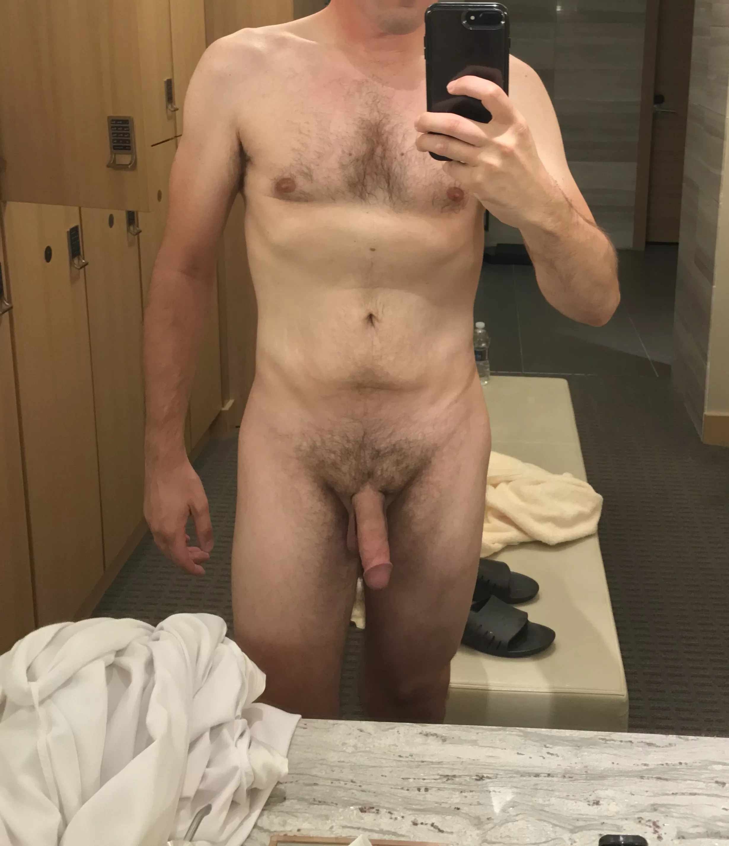 Does the locker room at the spa count?