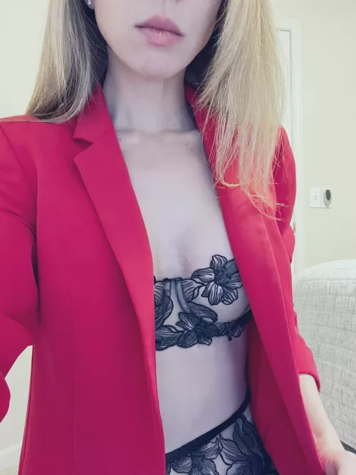 [F] Wearing something more comfortable to the office today.