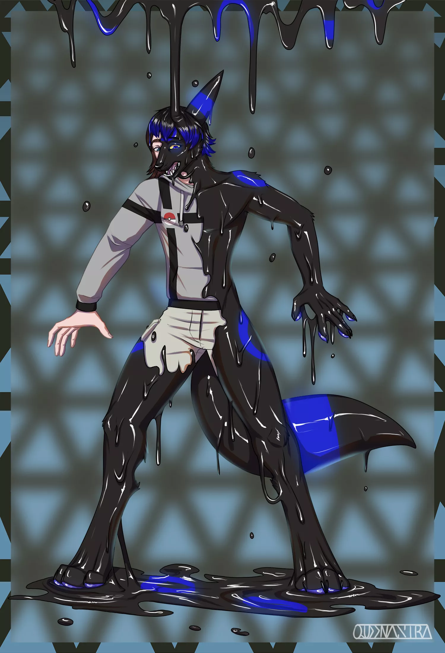 Gooped human (QueenAstra) goo, Furry, latex