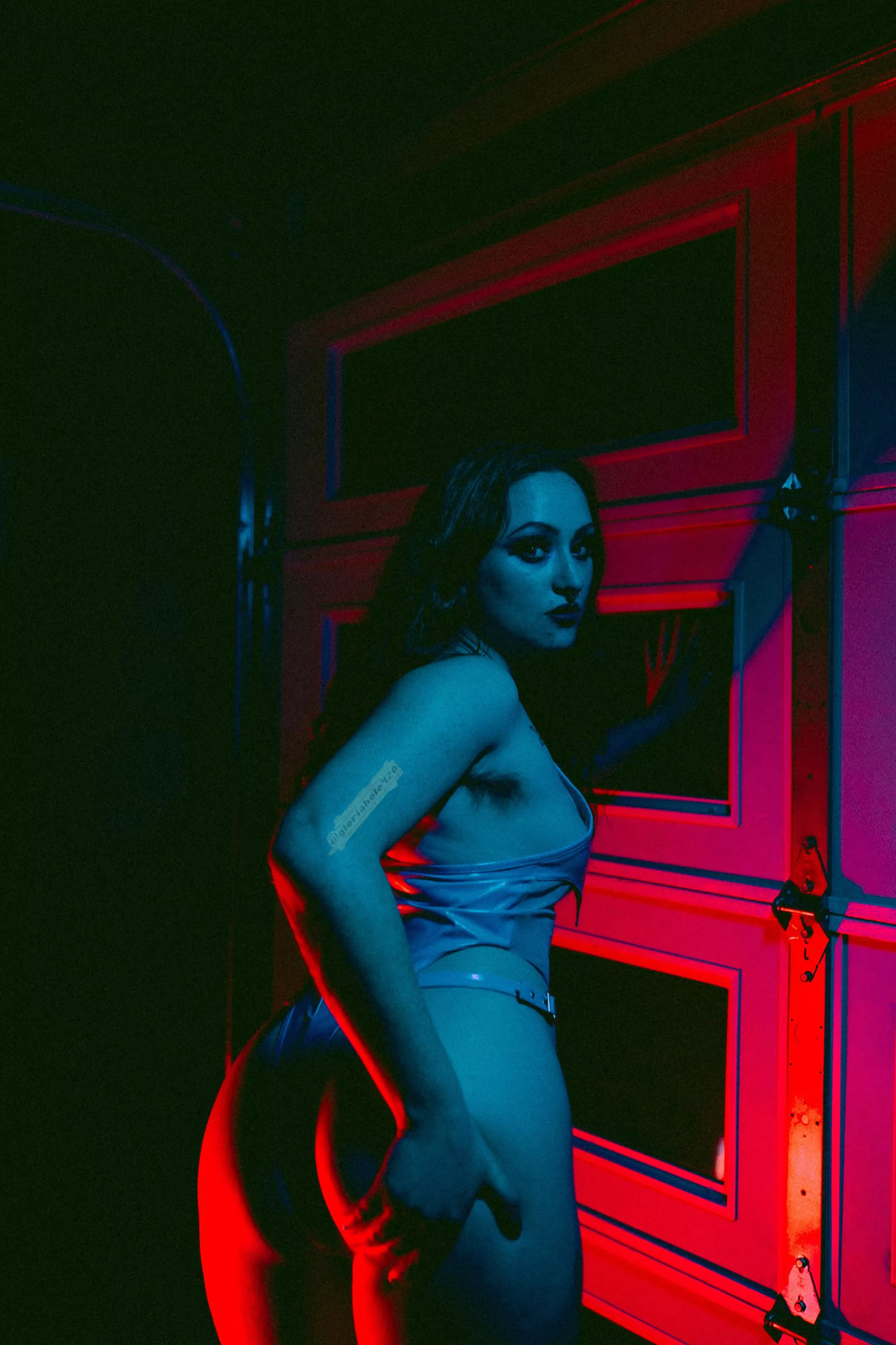 Look at all that hair peeking out...