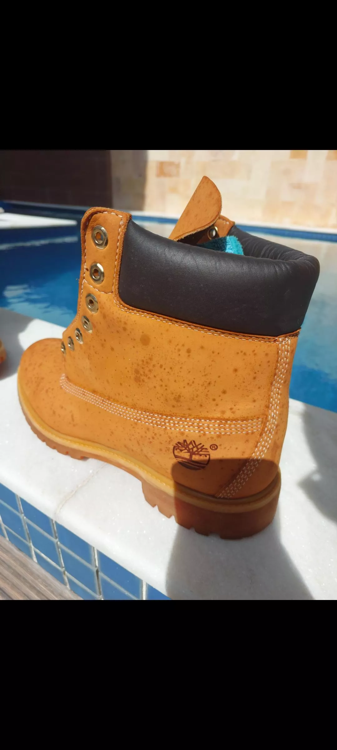 Mold on boots.