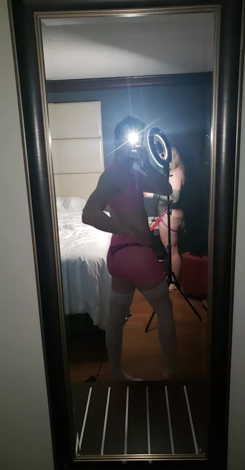 My cuck hubby is about to get stretched by my girl cock