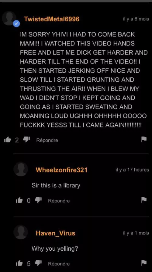 My man is screaming in the comments