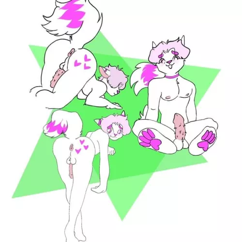 re-upload of my slutty cat OC (Flynnmoo) ~taken with reference