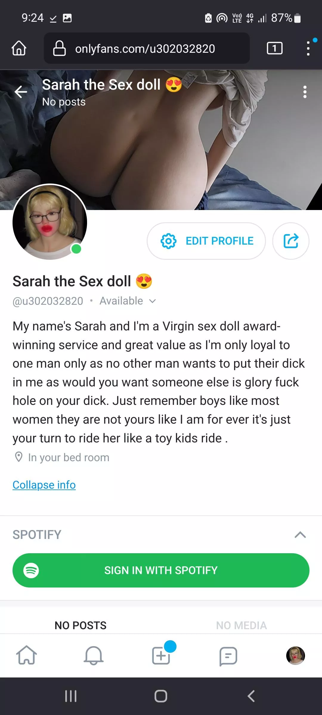 Sex doll onlyfans.com