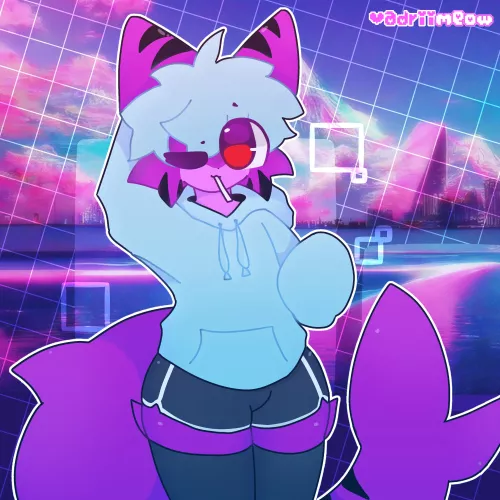 shork eatin a lollipop and vibin u.u | comm for @Mates139 on twitter, OC