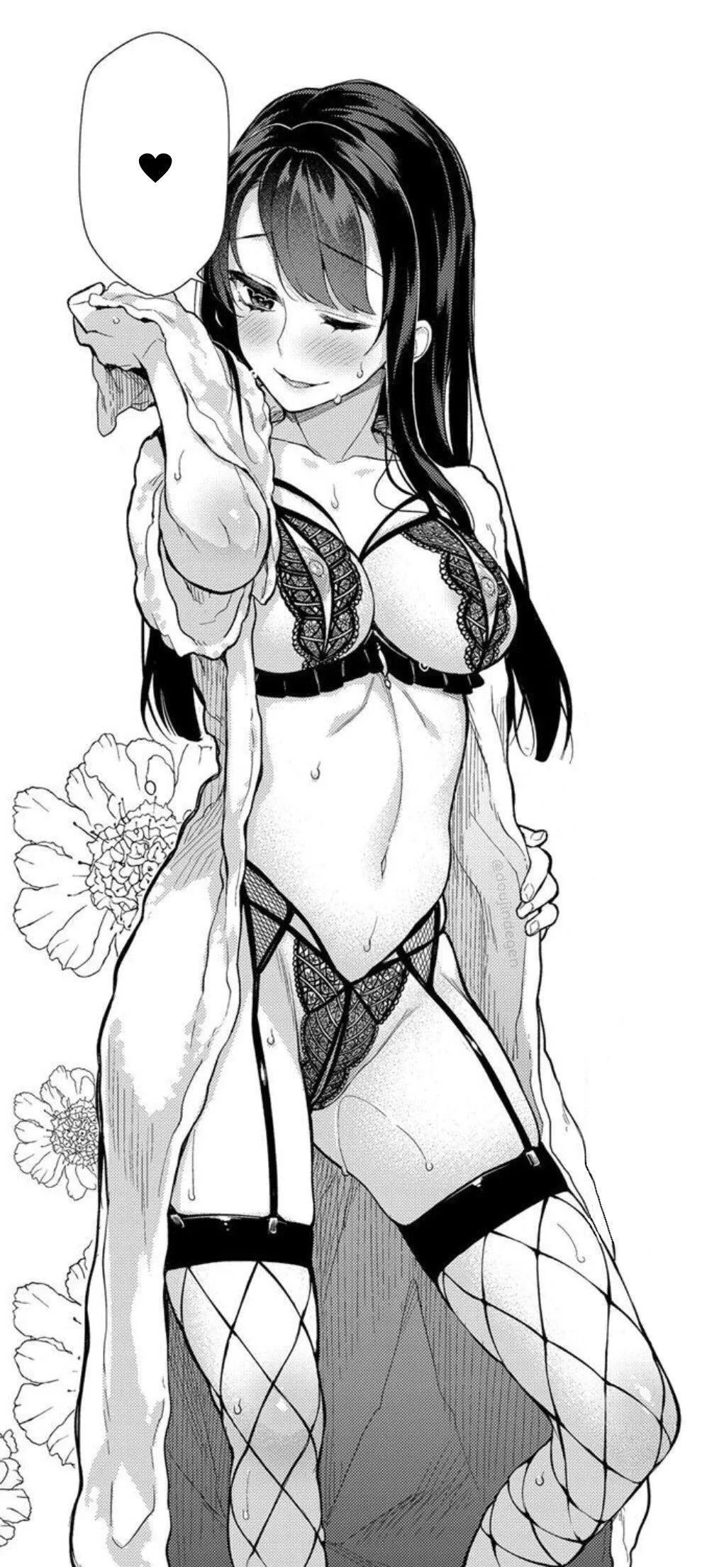 “Such a good boy for holding back yourself back for me while you’re all tied up and whimpering for me. Now tell me, cutie. How do I look? Oh wait~ you can’t speak your mouth is all gagged~”