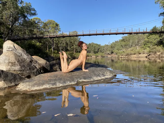 Sunbathing after a quick dip