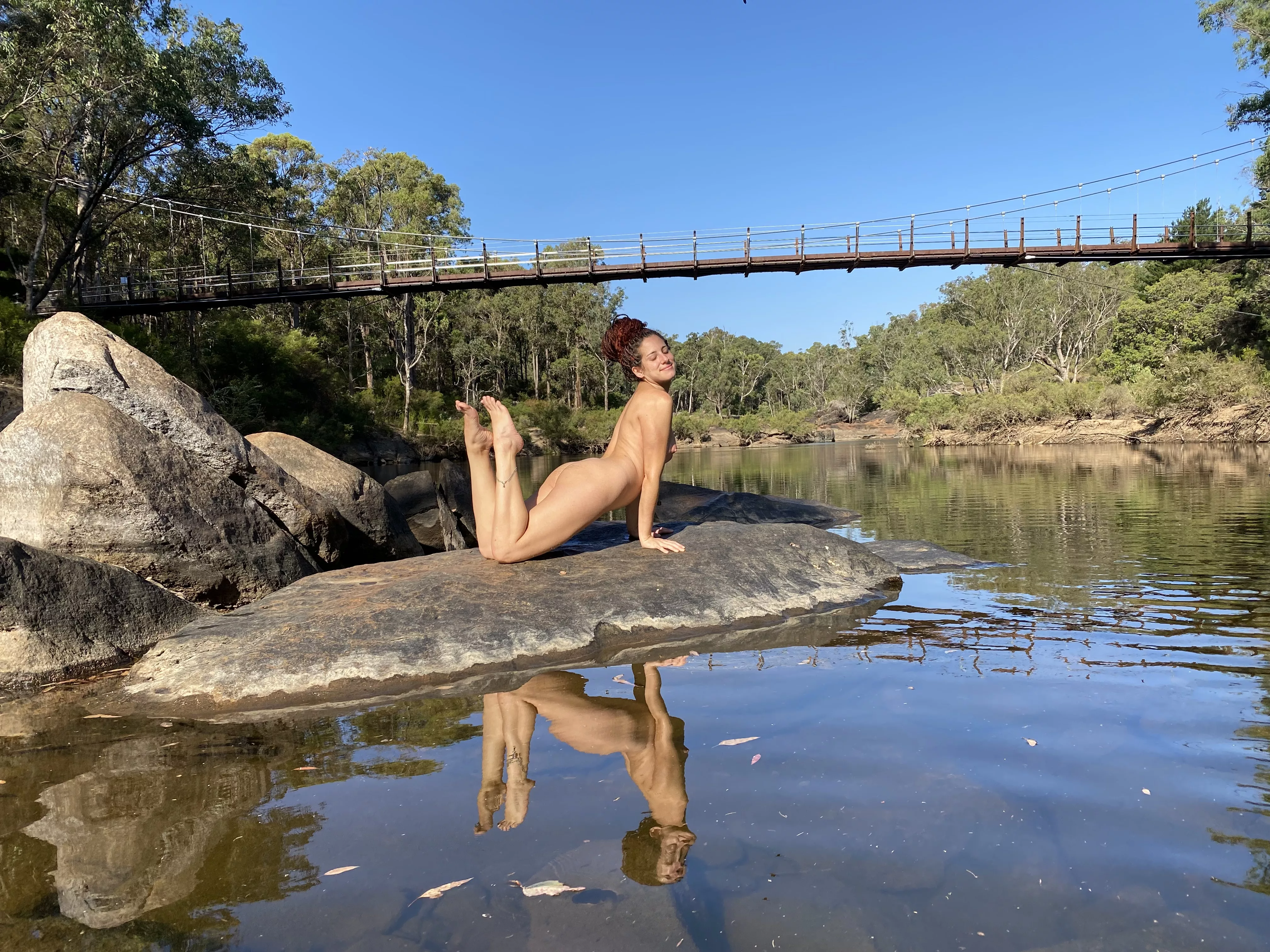 Sunbathing after a quick dip