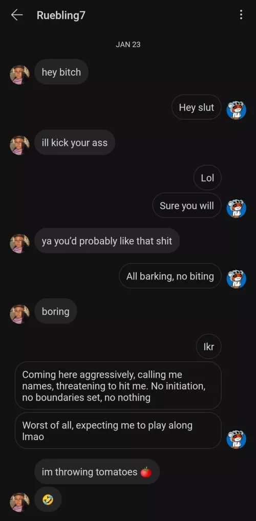 To whoever needs to hear it: That's NOT how you approach anyone, sub or not. That's called being a shitty human being, not a femdomme