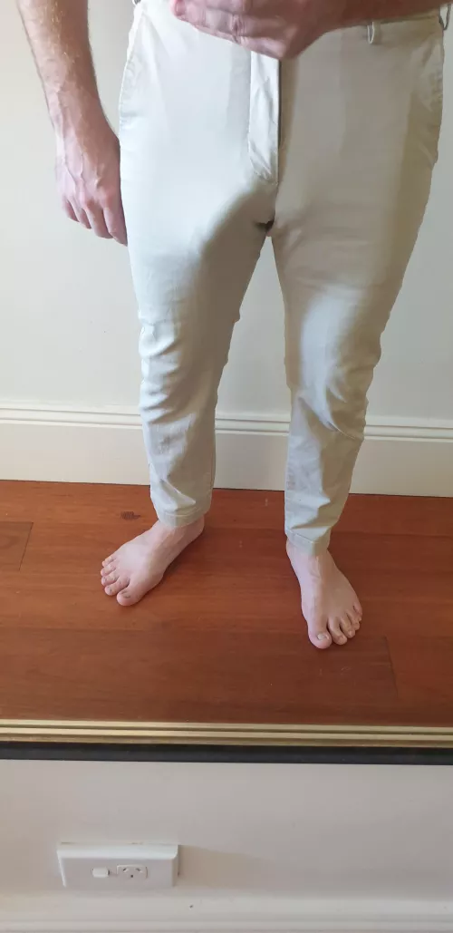Tried on a pair of old trousers, dunno if I can really wear these in public...