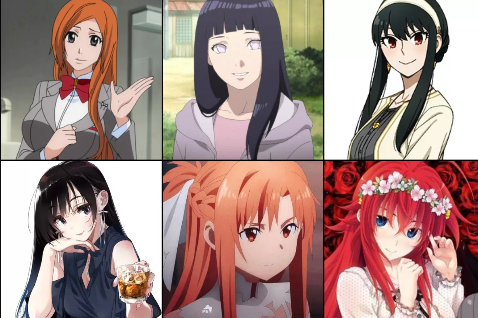 Who among these six female characters is perfect for an NTR story/scene?