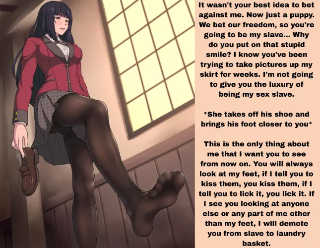Yumeko Jabami makes you a foot slave