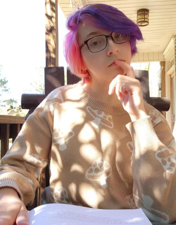 boi with a new sweater