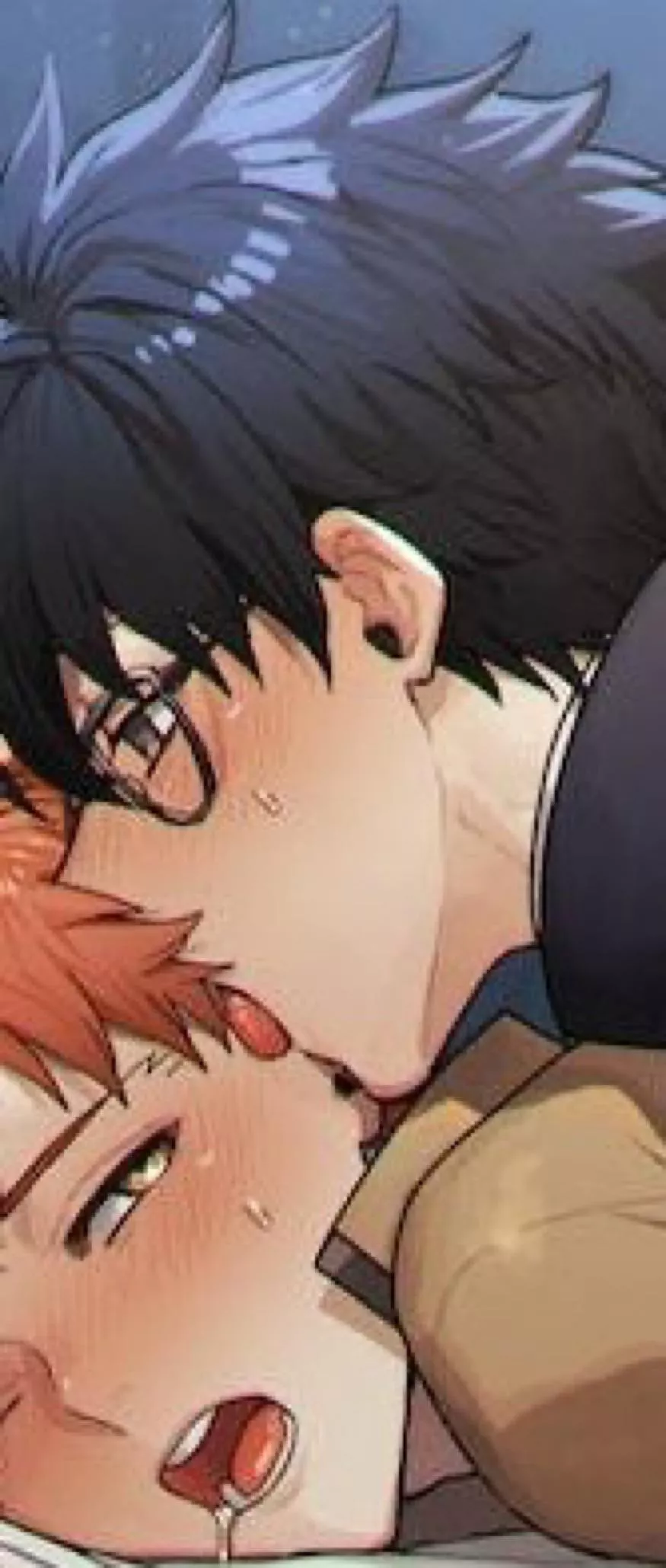 Can anyone find the full picture? Characters are Emiya Shirou (Fate) and Tohno Shiki (Tsukihime).