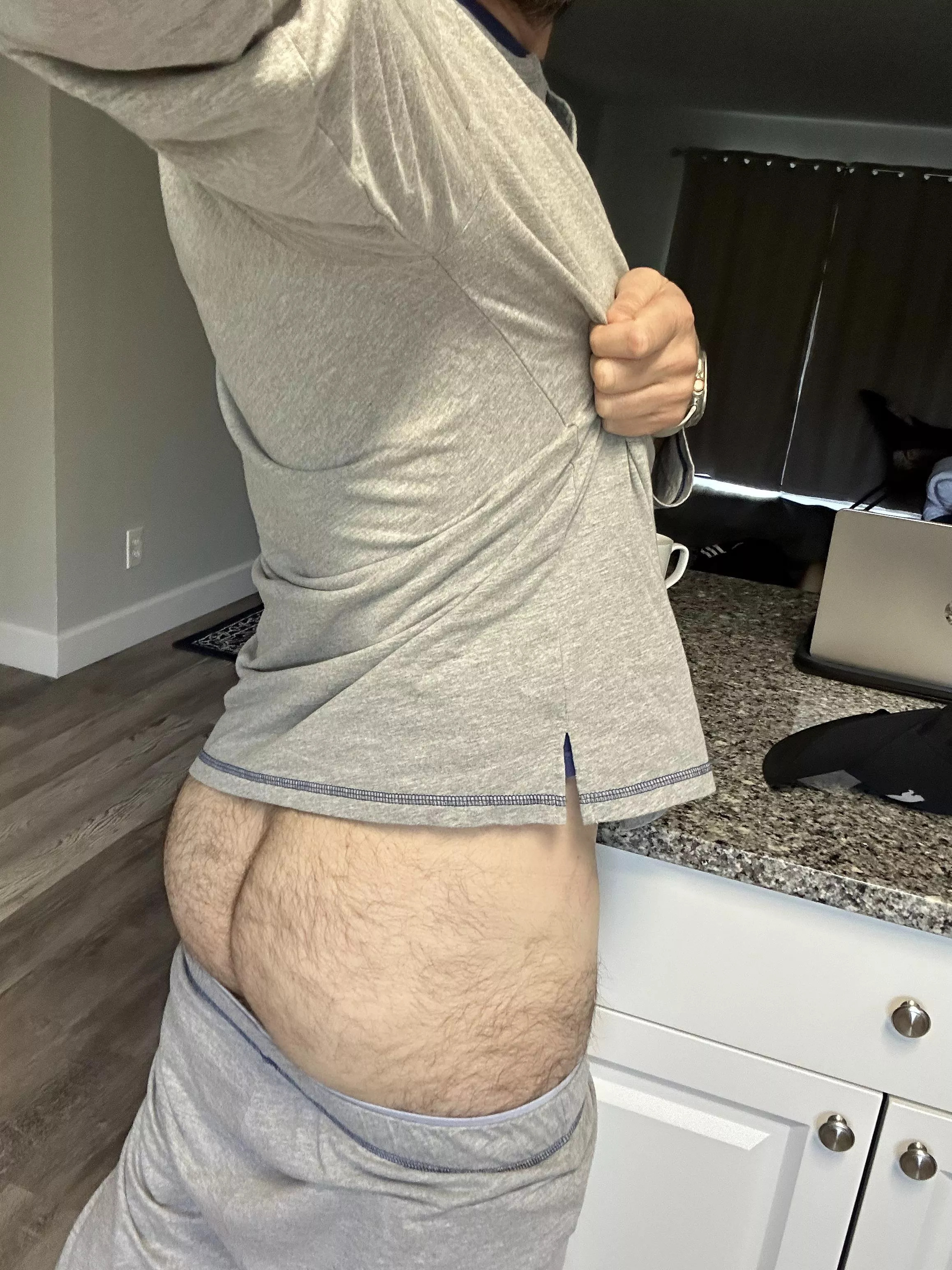 Chilly morning. Working in PJs