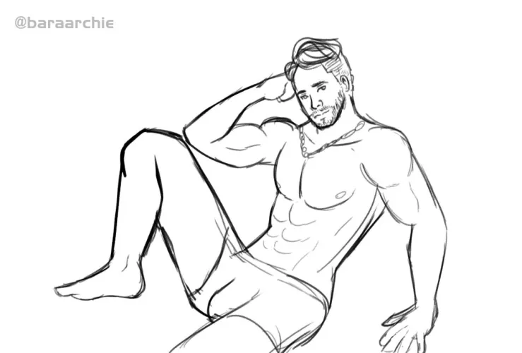 Here's another 10 min life study/gesture drawing sketch I recently made :D