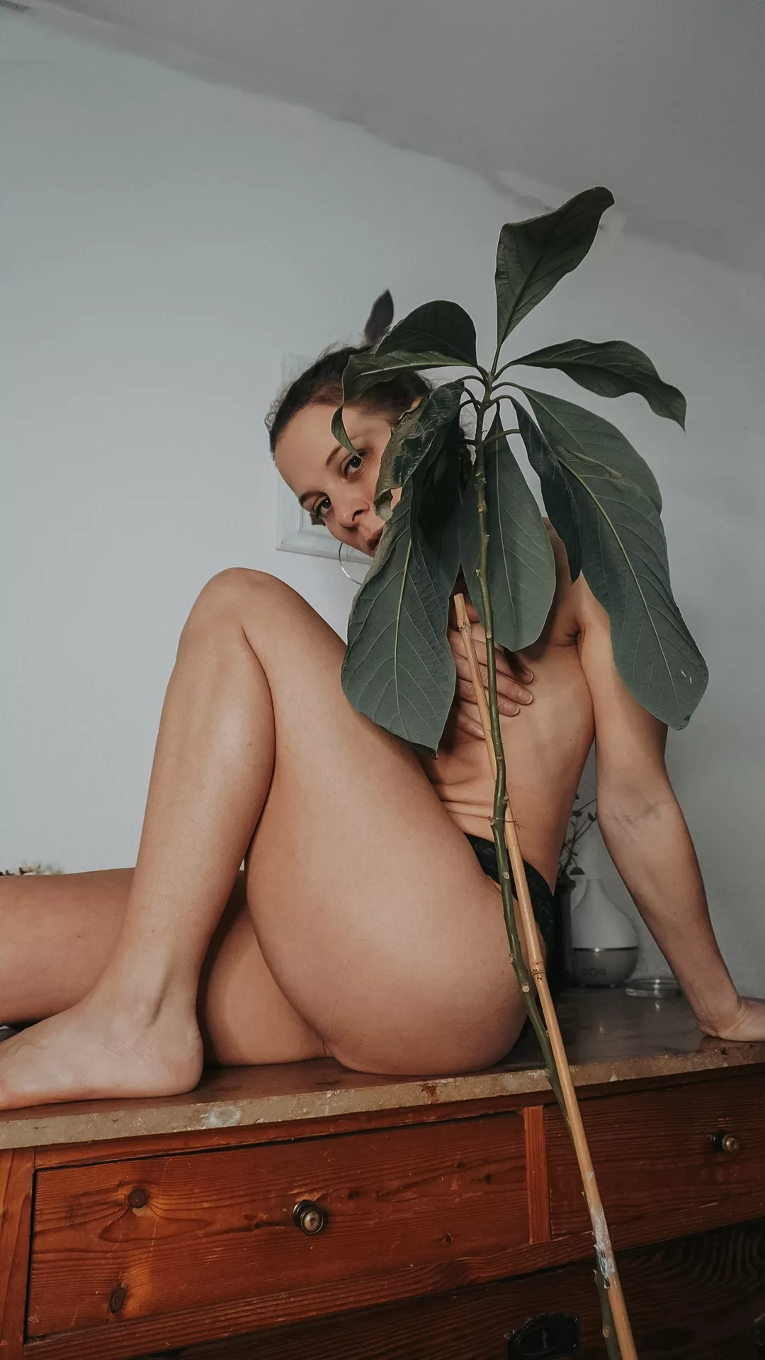 Hi from me and my self grown avocado