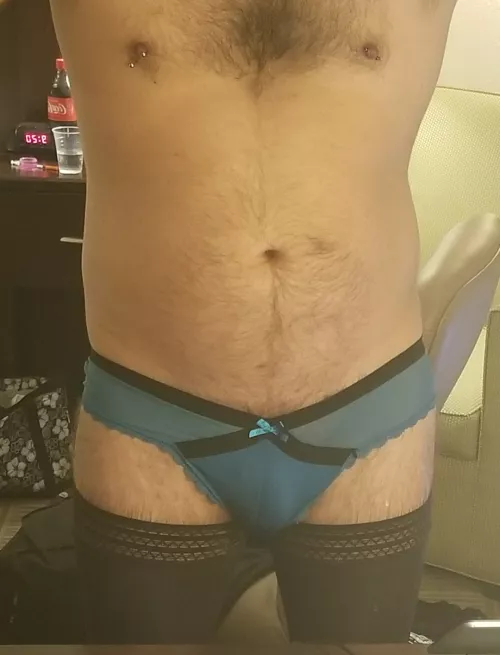 I absolutely love thigh highs and silky panties