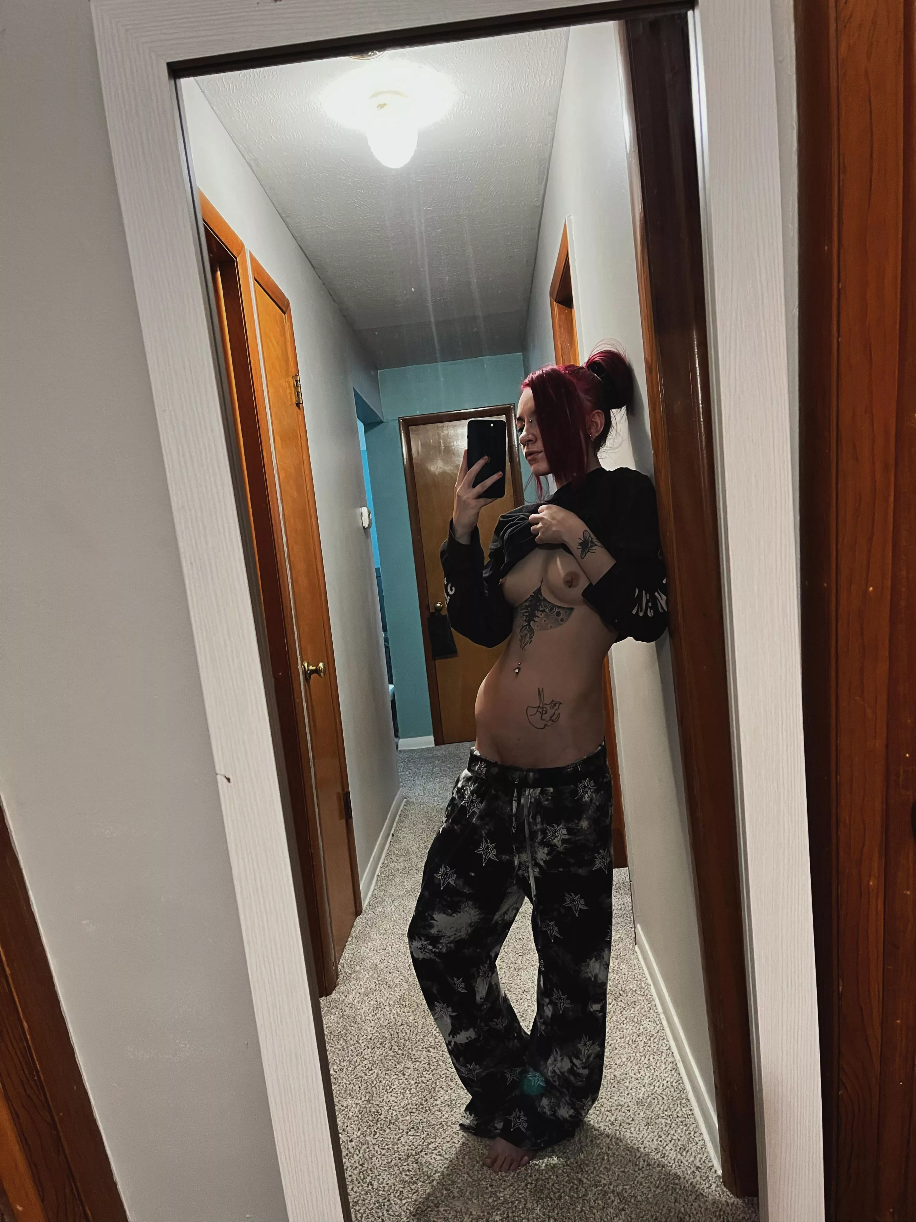 I changed my hair to red, like all the blood being sent to your dick when you see me