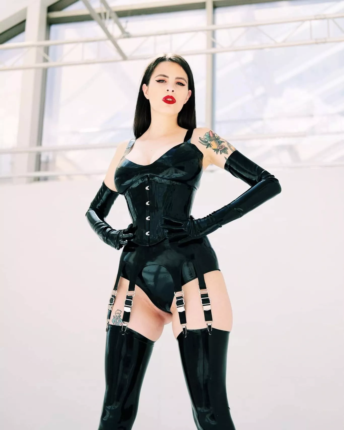 I just love wearing shiny outfits.