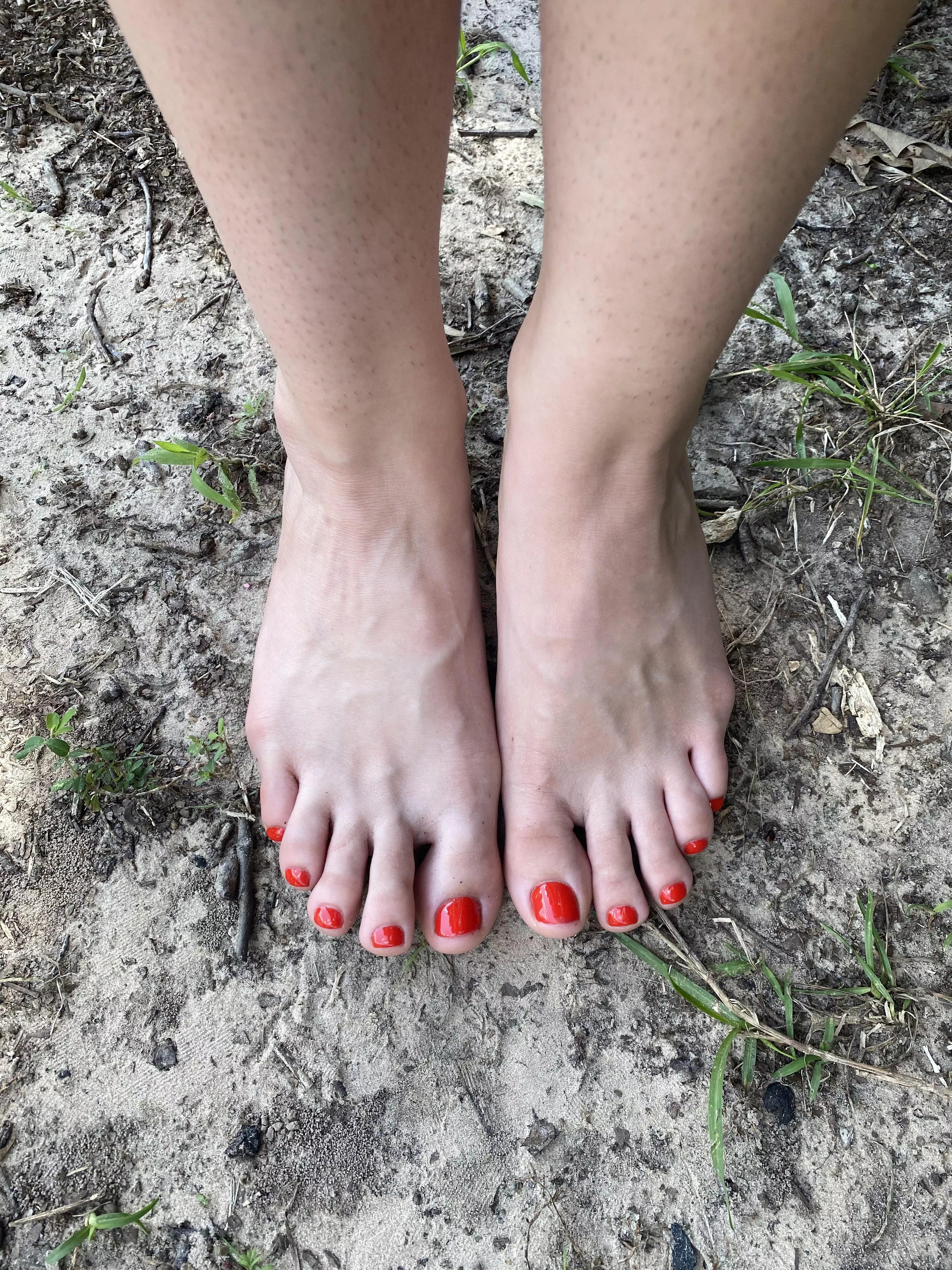 I love the the ground feels on my bare feet