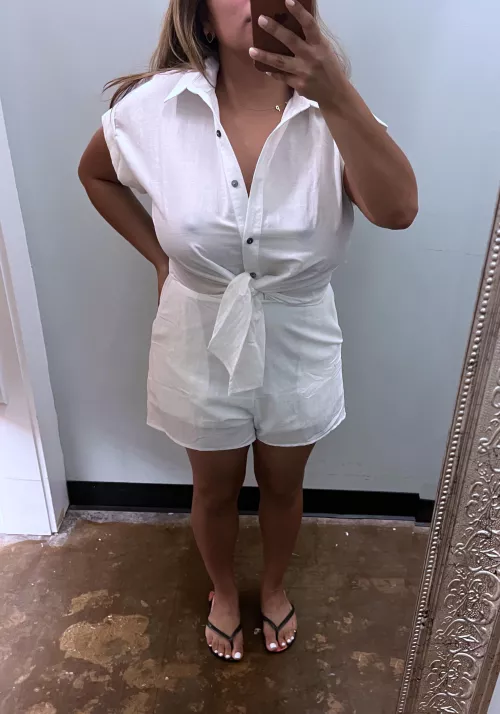 I love the way my dark Mexican nipples are accentuated through my top’s sheer white fabric