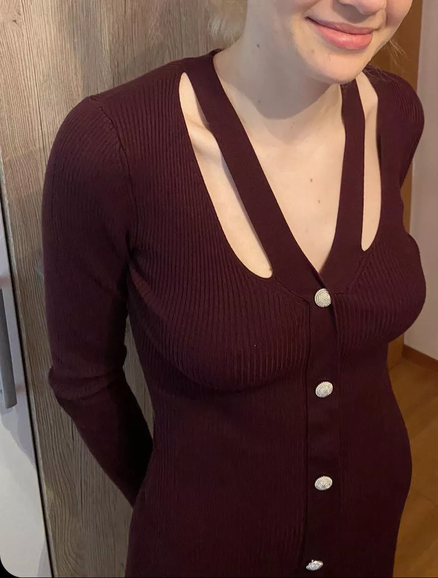 I want to chat about my teasing gf who wore this dress with no bra and a thong when she met my two best friends for the first time