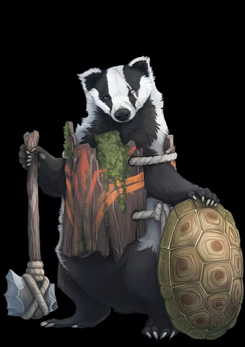 Just a badass badger warrior. <3 Collab with Deyvarah
