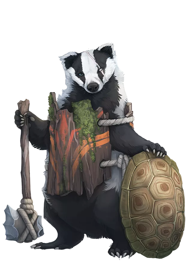 Just a badass badger warrior. <3 Collab with Deyvarah