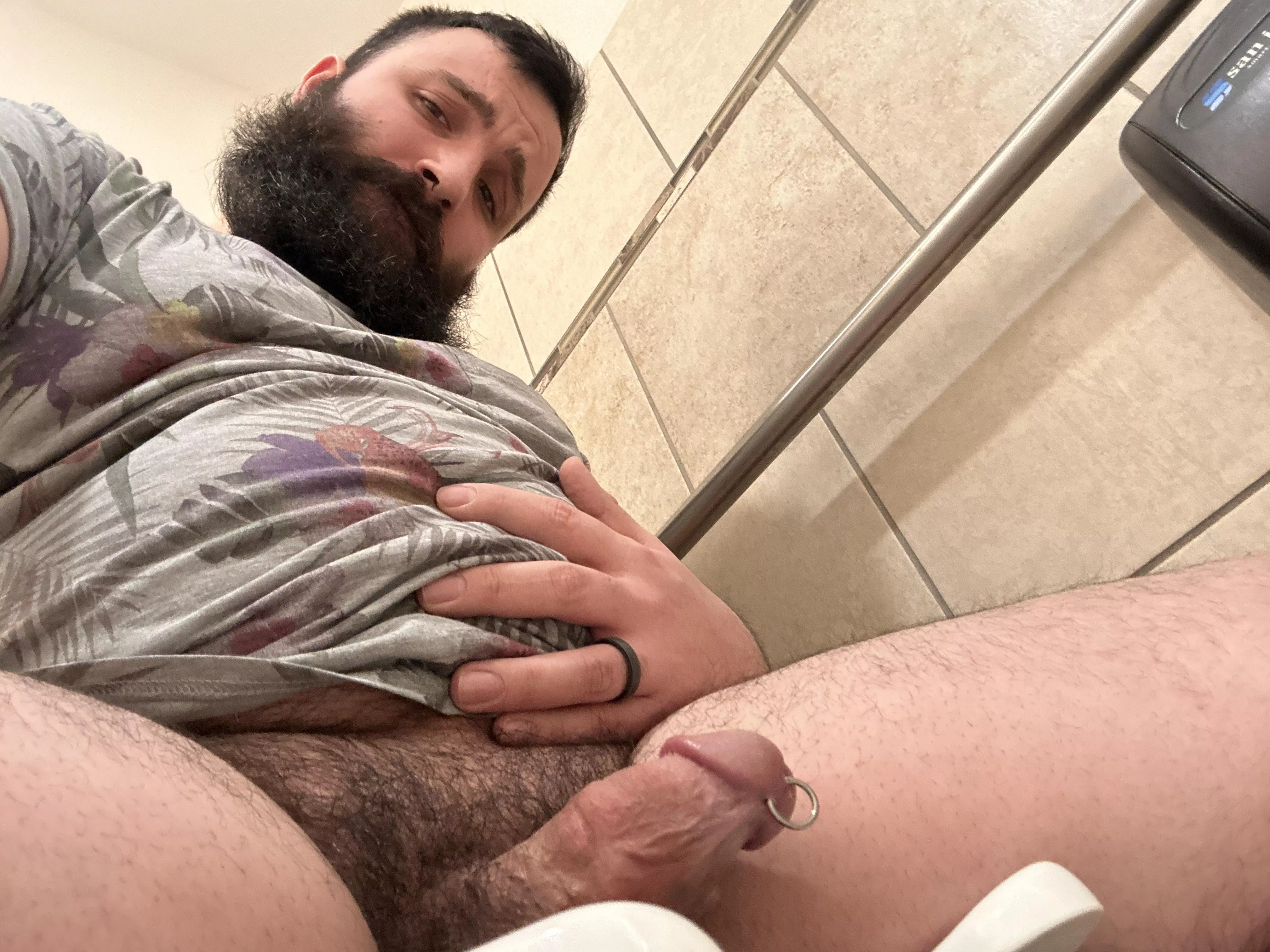 Just a guy with his dick out in a public bathroom.