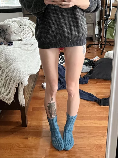Just showing off the socks I just finished knitting
