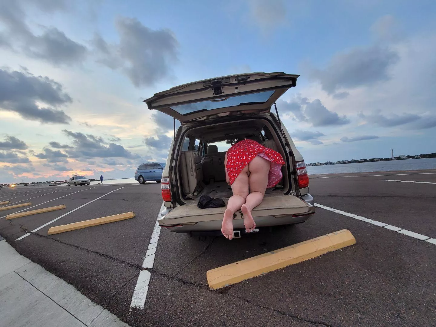 Just trying to get some attention at the beach 🏝️