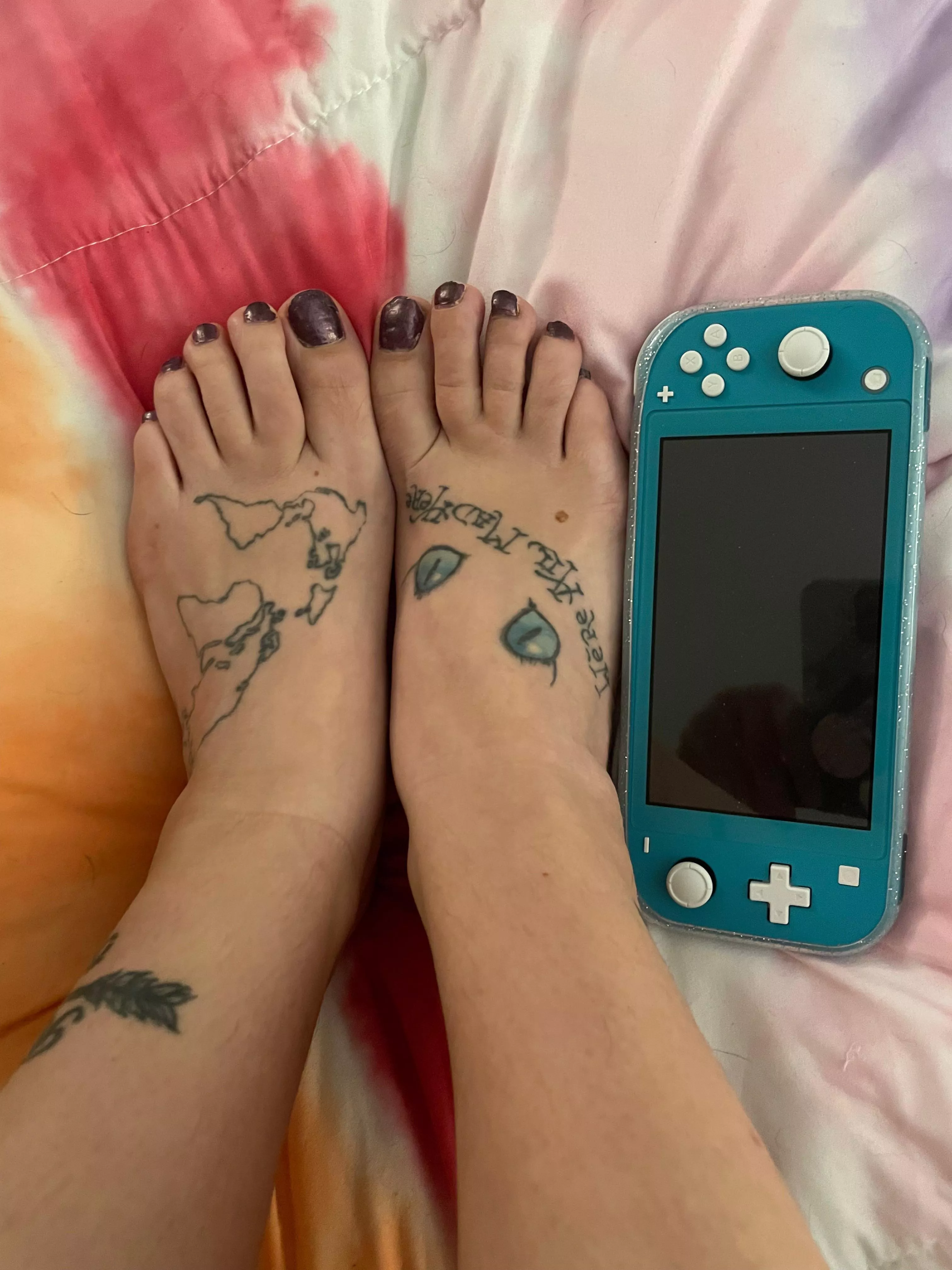 My feet or video games, you can only pick one to play with 😏