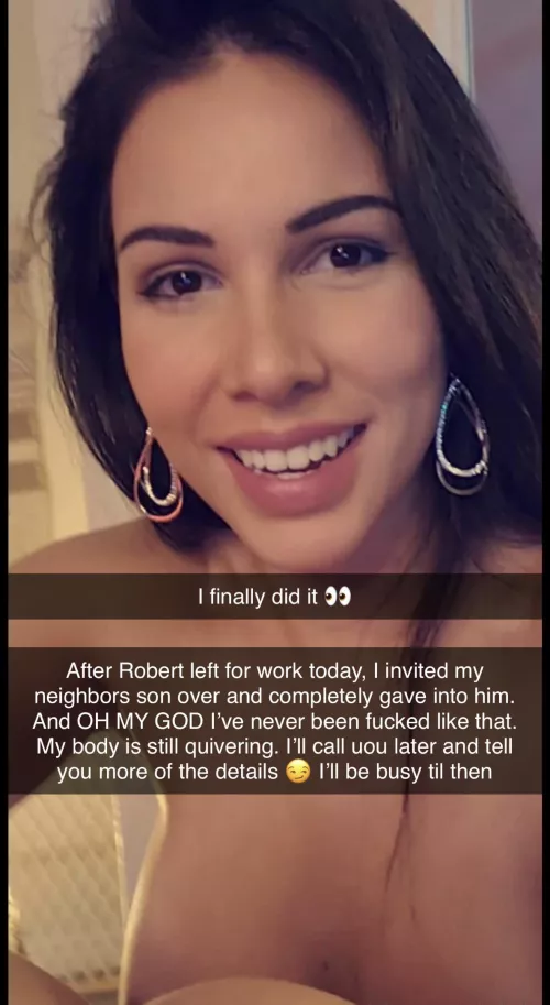 Neighbors wife (38) has you (18) over while her husband goes to work after you’ve been flirting with her for months