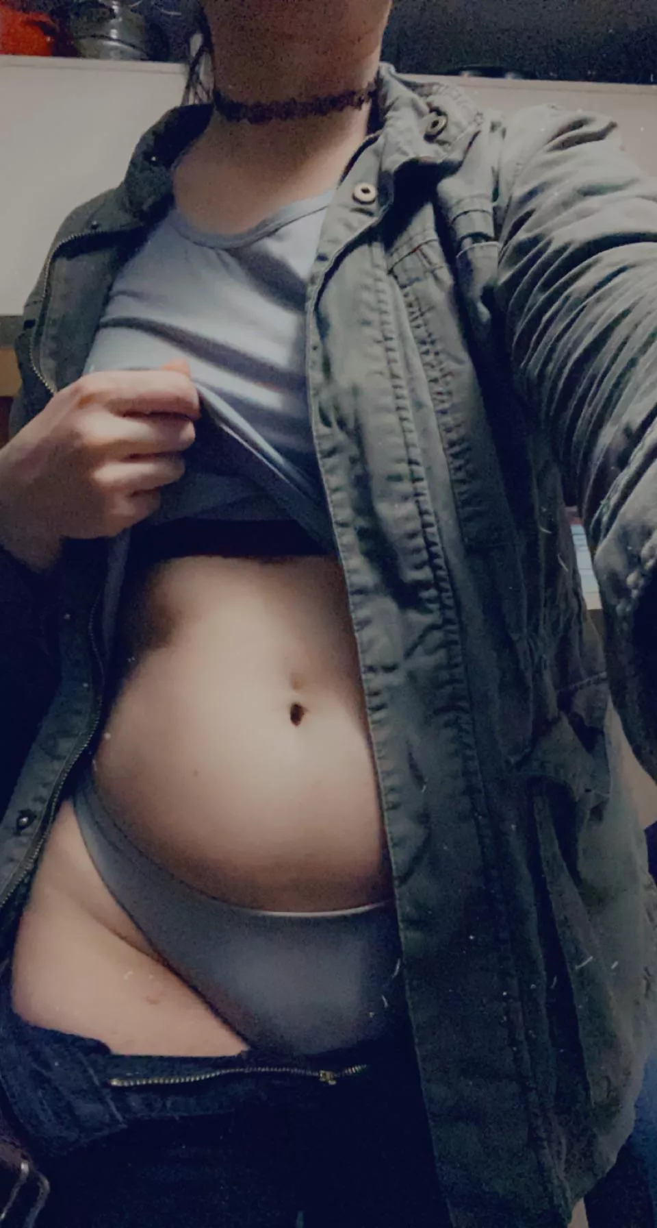 Not really too wild but theres a belly button xD