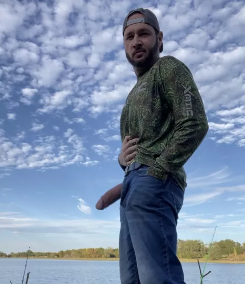 Nothing like the outdoors…and some cock! Who here likes country boys and would wanna join me fishing?