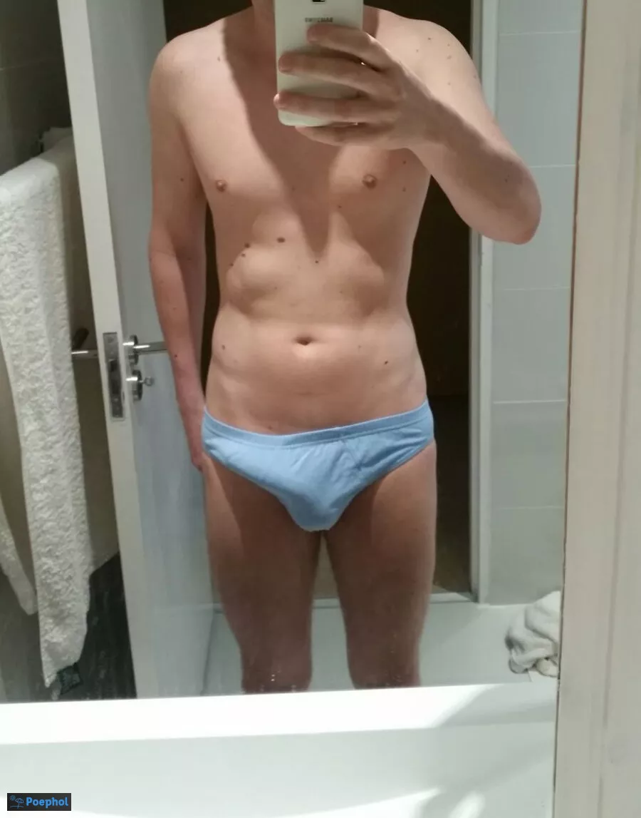 Plain blue briefs